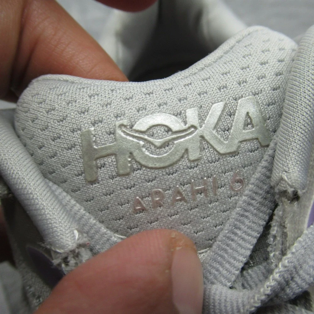 Hoka Arahi 6 Running Shoes Womens 10 B Gray Purple Lightweight Comfort‎ Athletic